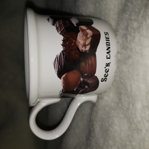 See's Candies White Mug with Chocolates Design - Picture 3 of 6